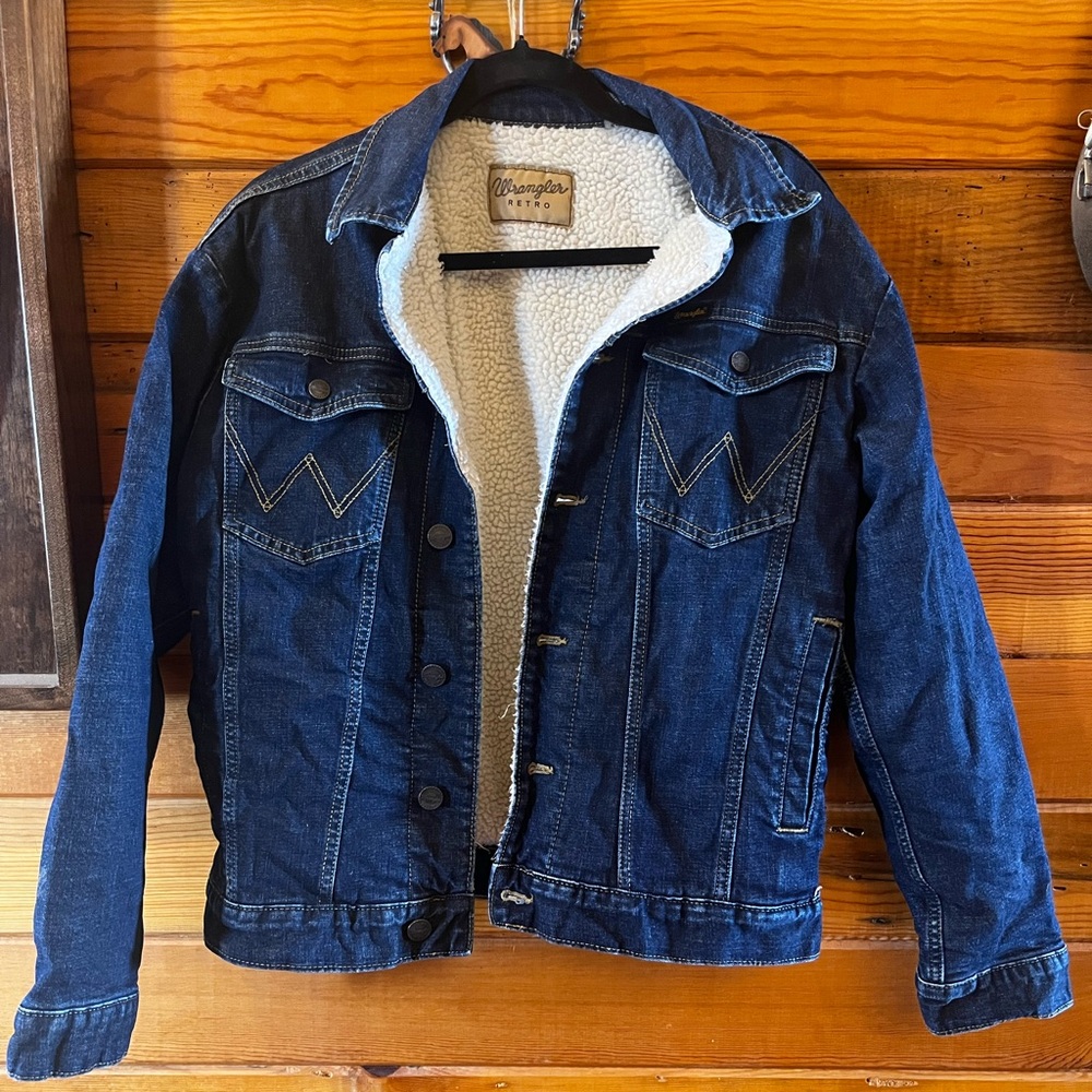 WRANGLER WESTERN SHERPA LINED DENIM JACKET